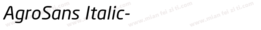 AgroSans Italic字体转换